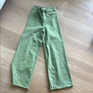 Billabong Green Flare Wide Leg Jeans